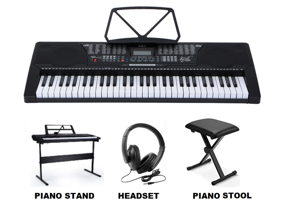 Electronic Piano Keyboard Piano with Stand Headphone and Stool