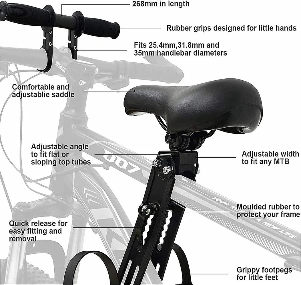 Bike Seat and Handlebar Pack (2-5 years) Mounted Bicycle Saddle Seat child’s  Seat child Bike Seat