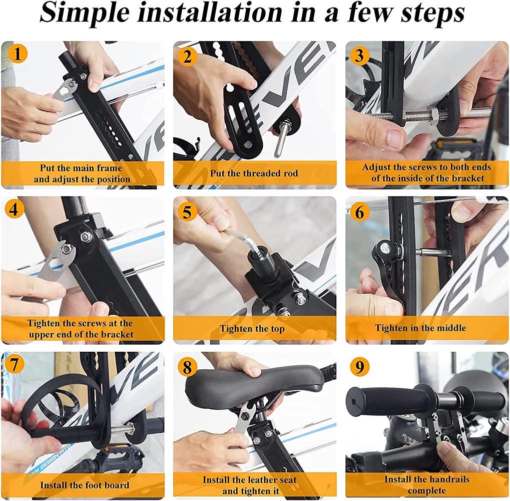 Bike Seat and Handlebar Pack (2-5 years) Mounted Bicycle Saddle Seat child’s  Seat child Bike Seat