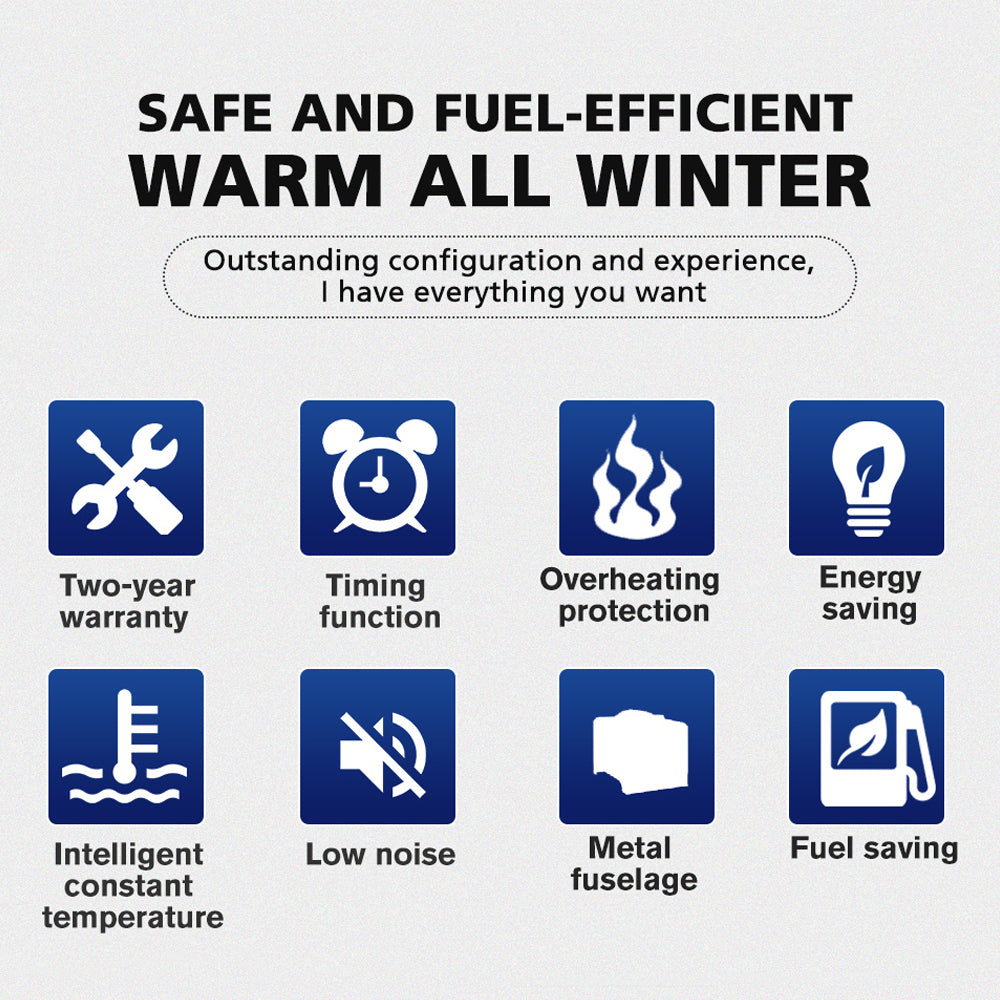 Diesel Air Heater All-in-one 12V 8KW LCD Remote Control for Car RV Indoors machinery