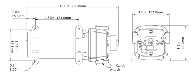 Seaflo High Water Pressure Pump 12V 40Psi 17 L/MIN
