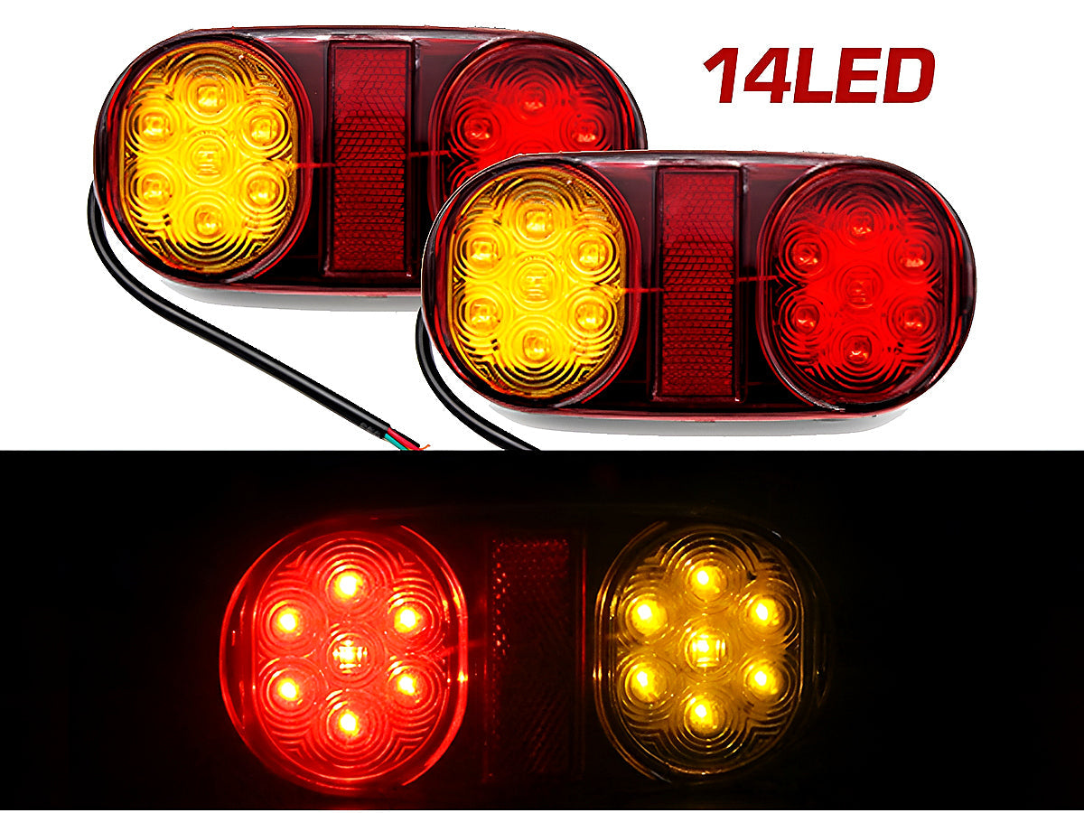 2 Pcs 14 LED Truck Trailer Light