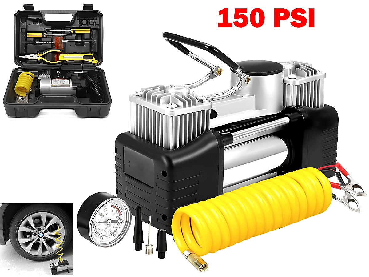 12V Double Cylinder Air Compressor Inflation Pump