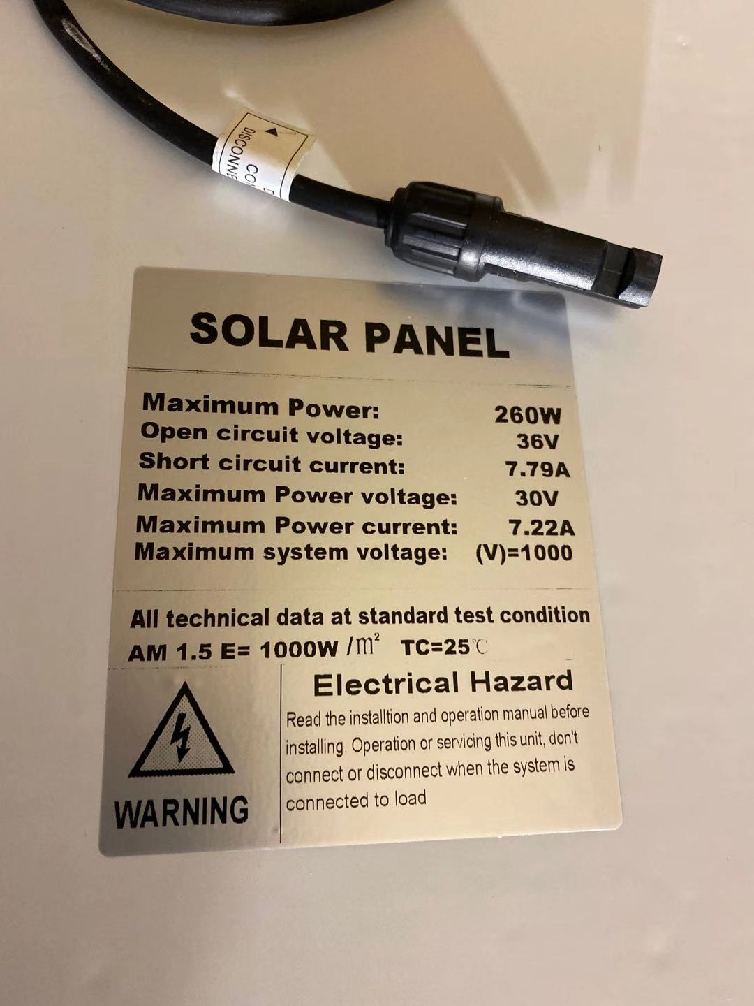 Solar Panel 260W Polycrystalline