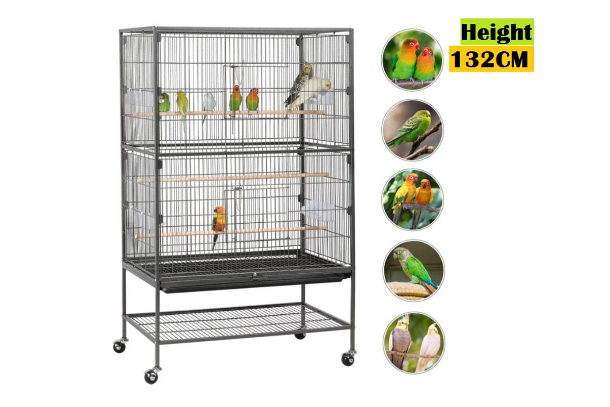 Bird Cage Parrot Aviary Perch Carrier