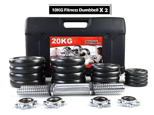 Adjustable Pair Total 20Kg Dumbbell With Box 10KG Each