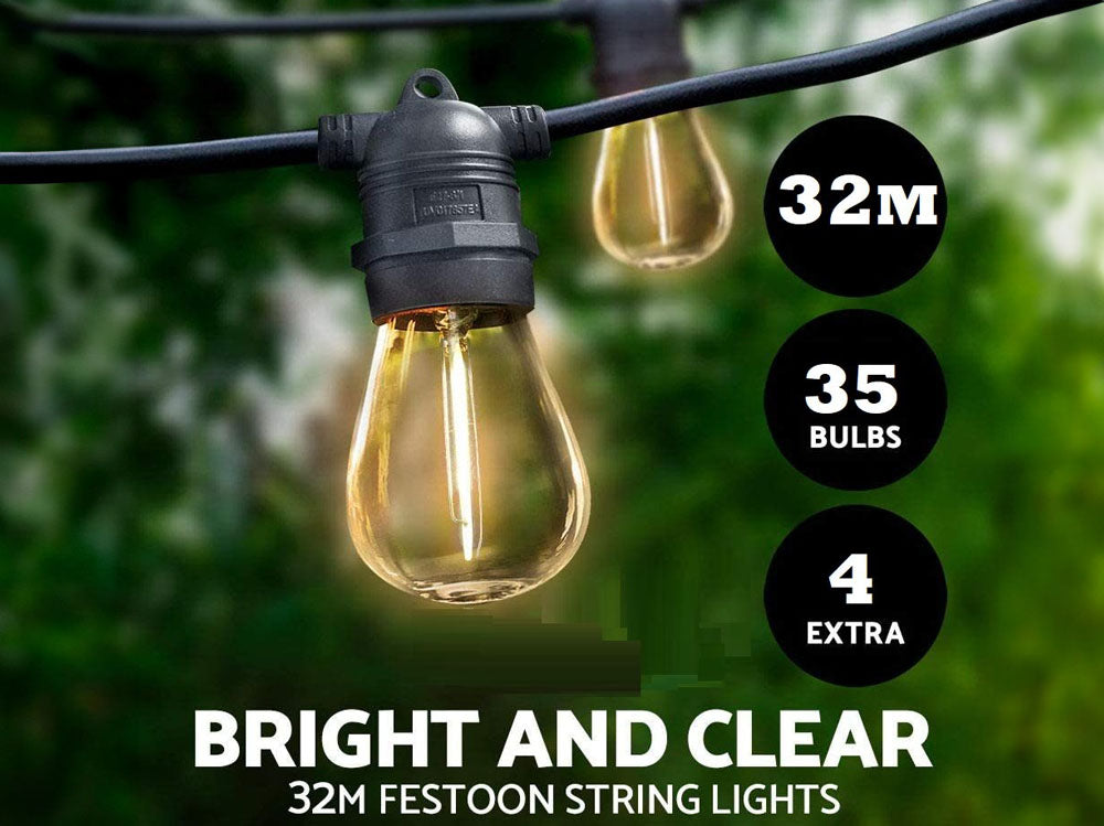 Festoon Light  32M 35 LED Bulbs