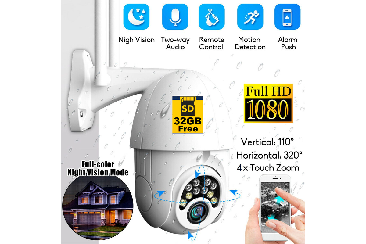 Wireless PTZ Security Camera