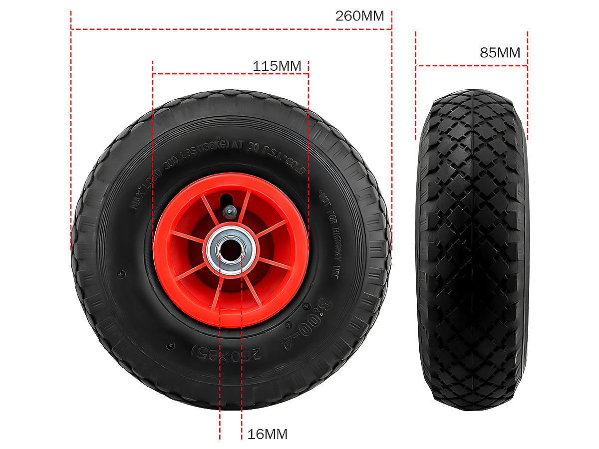 Go Cart Wheels 26Cm Wheelbarrow Cart Tire