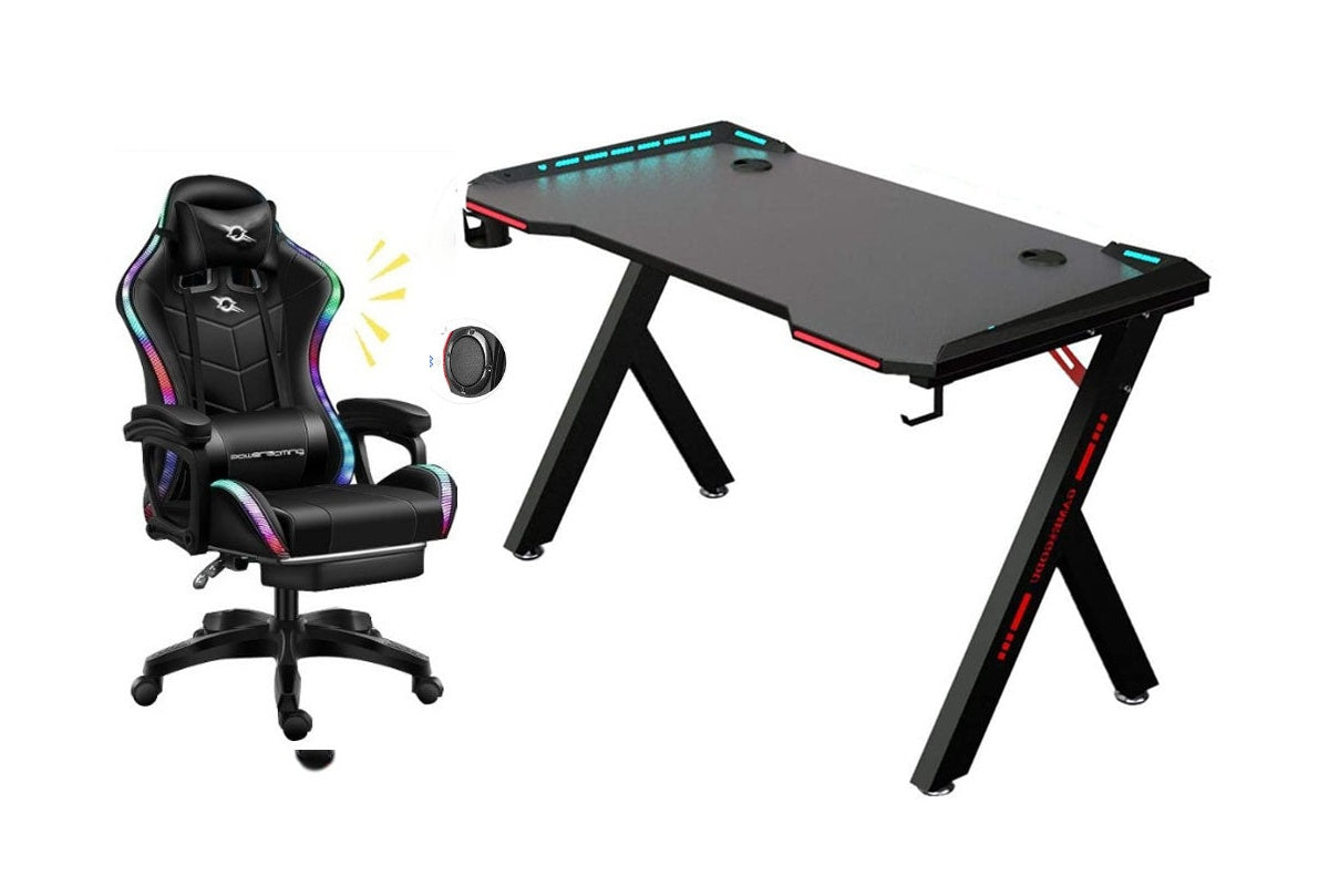 Gaming Chair  Gaming Desk Table Combo