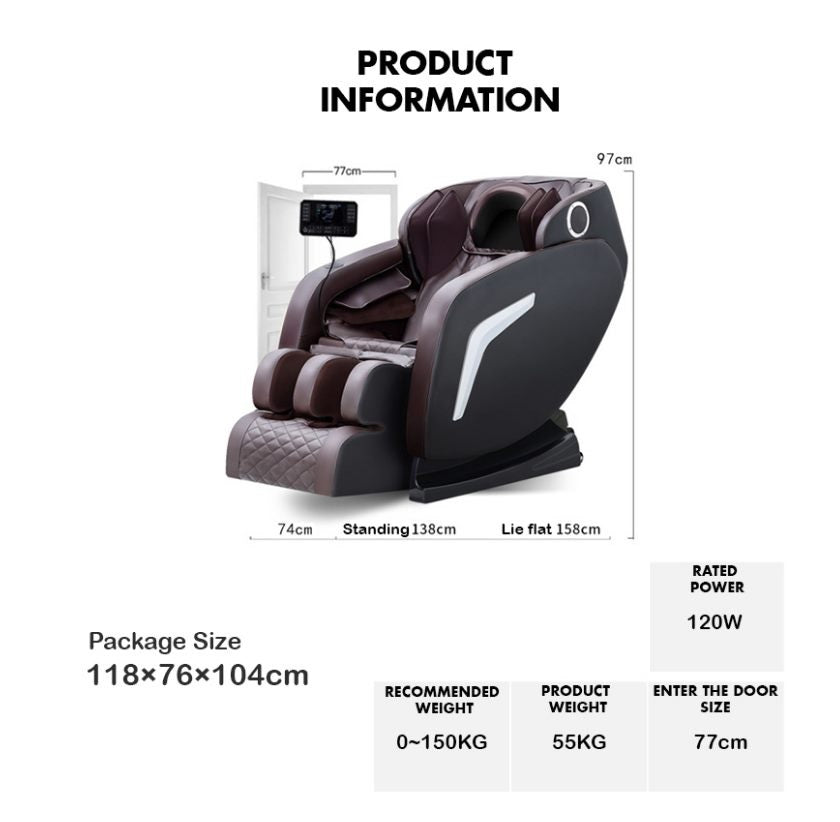 Premium Full Body Massage Chair - Zero Gravity Luxury