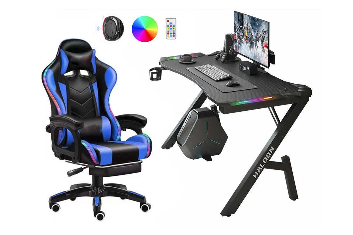 Gaming Chair With Gaming Desk Table