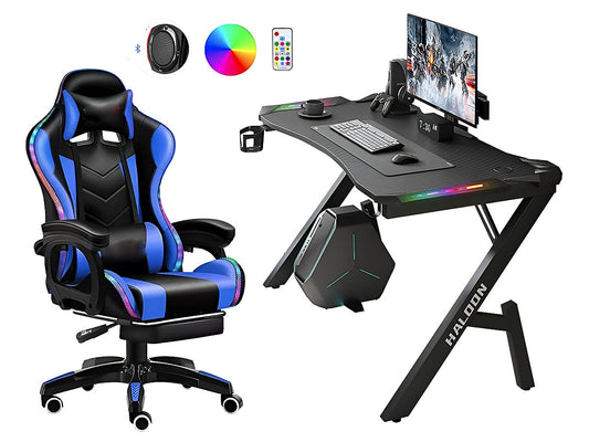 Gaming Chair With Gaming Desk Table