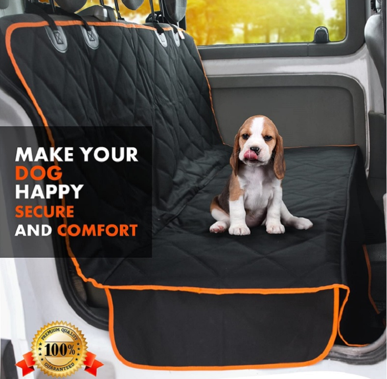 Large Back Seat Extender for Pets Water-Resistant Hard Bottom Dog Car Seat Cover
