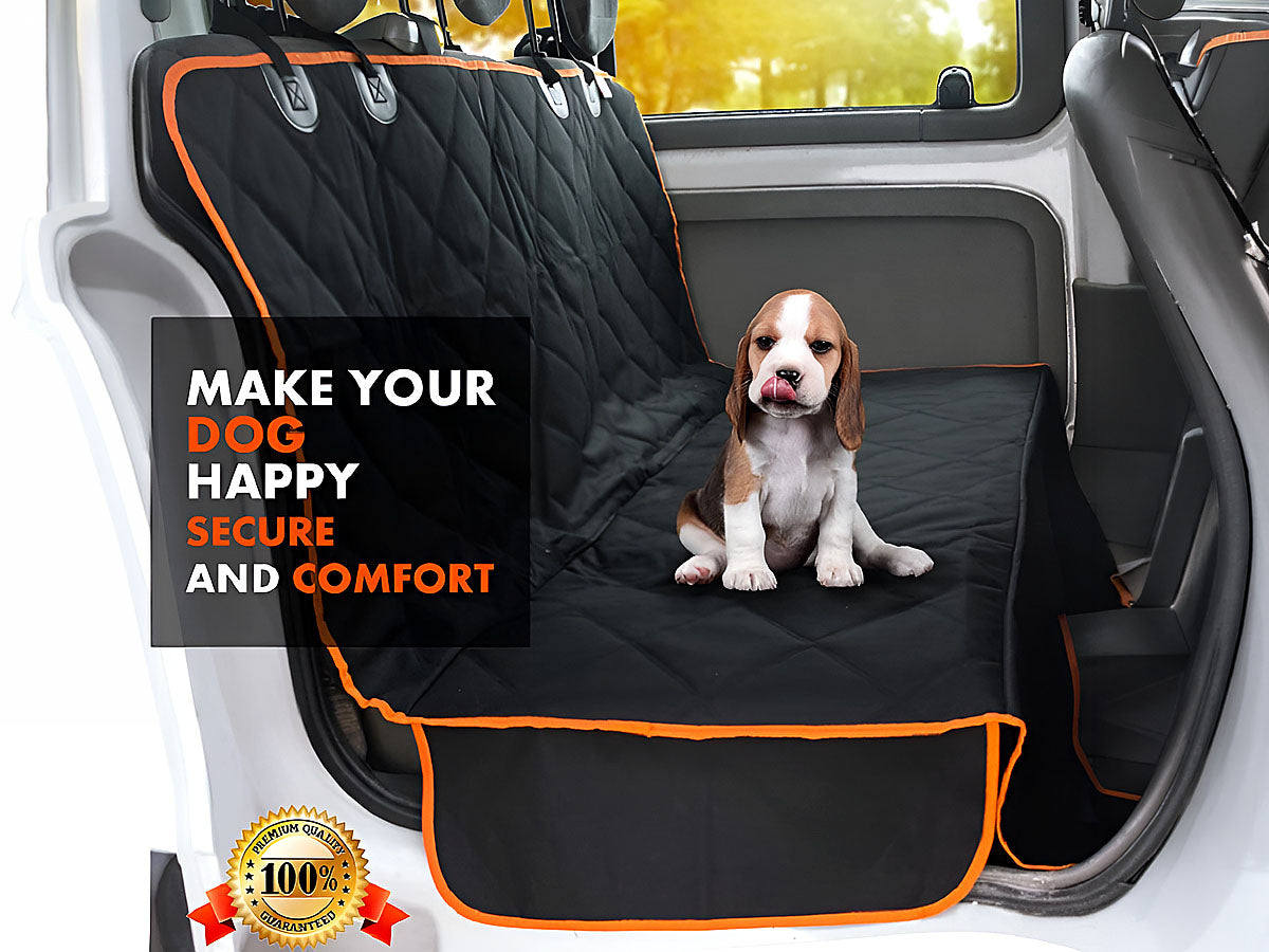 Large Back Seat Extender for Pets Water-Resistant Hard Bottom Dog Car Seat Cover