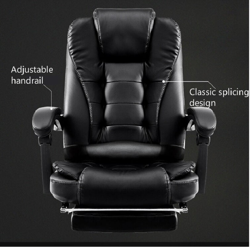 Ergonomic Gaming Office Chair – Adjustable PU Leather Computer Chair, Black