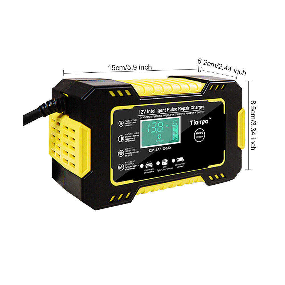 12V 6A Intelligent Battery Charger with Pulse Repair