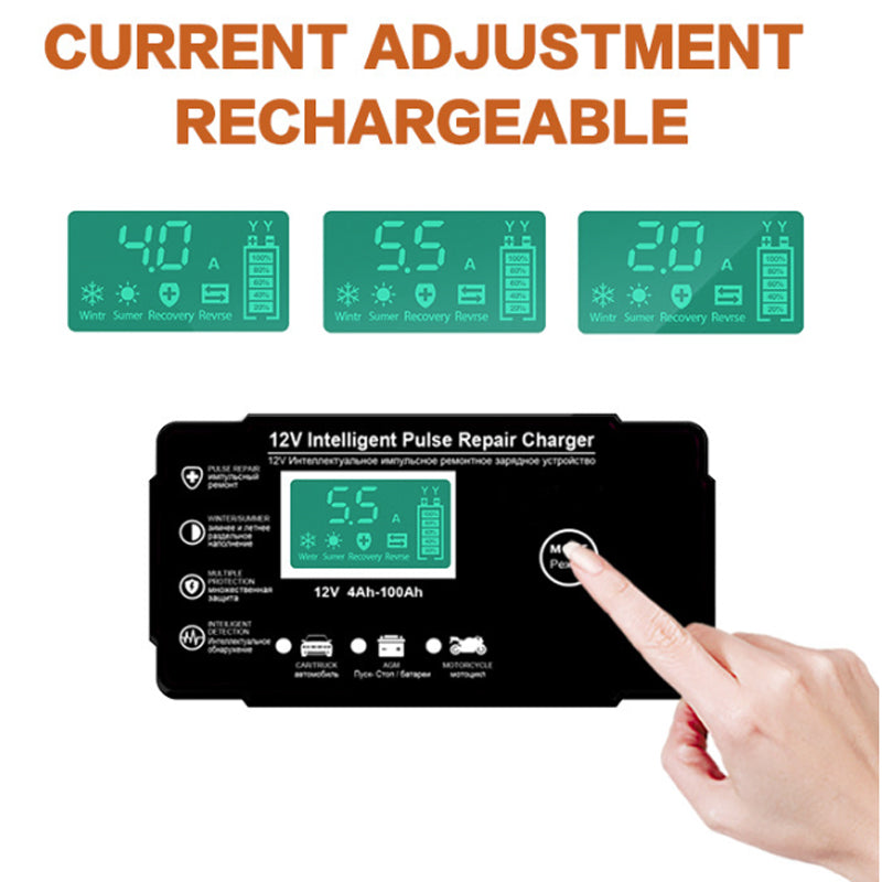 12V 6A Intelligent Battery Charger with Pulse Repair