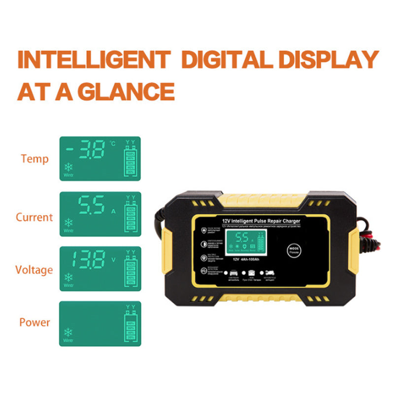 12V 6A Intelligent Battery Charger with Pulse Repair