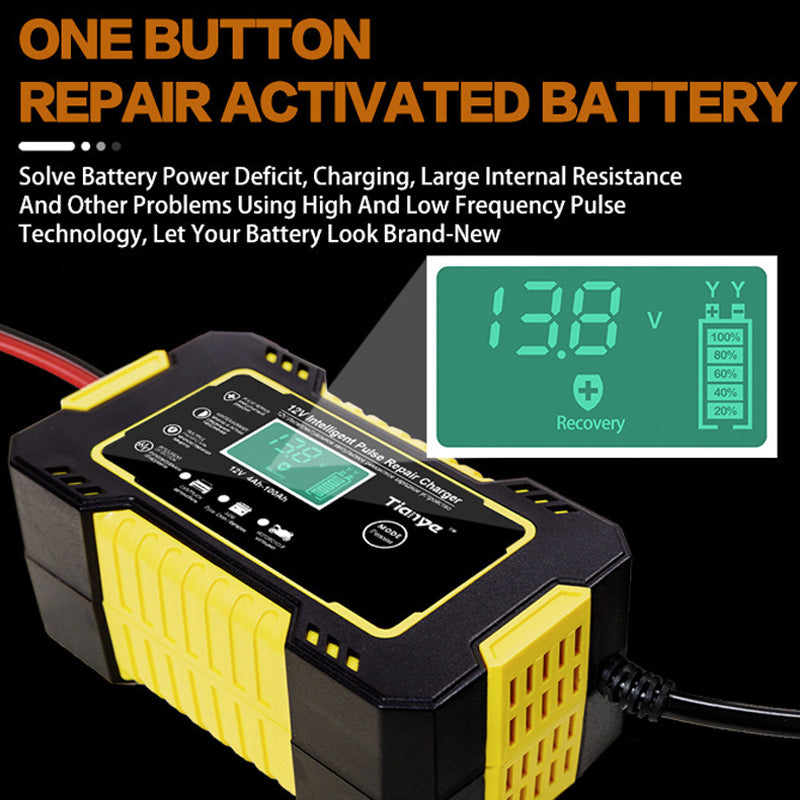 12V 6A Intelligent Battery Charger with Pulse Repair