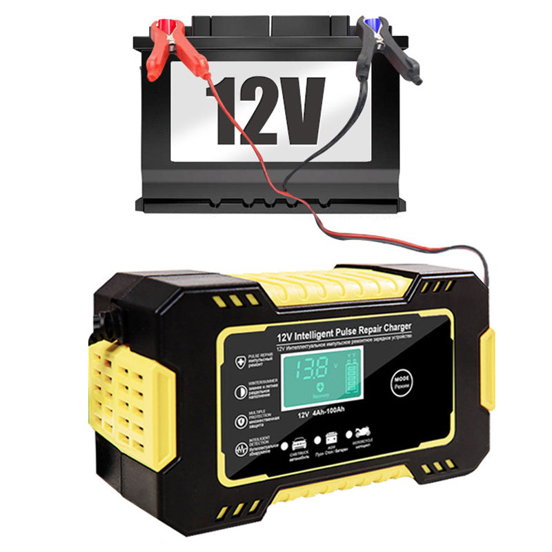 12V 6A Intelligent Battery Charger with Pulse Repair