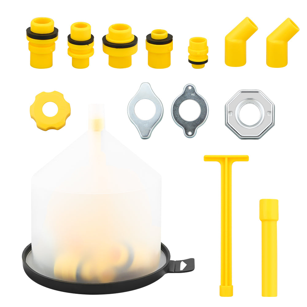 15-Pieces No Spill Coolant Filling Funnel Kit