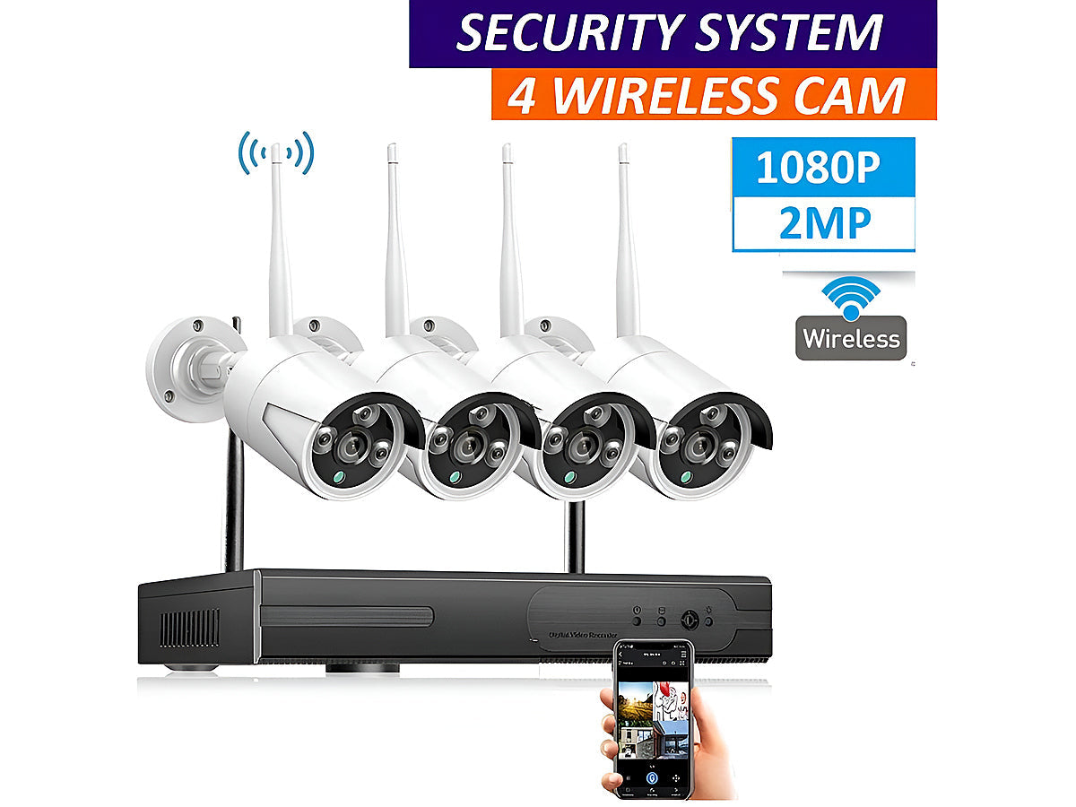Wireless Security Camera system with 4 Cameras
