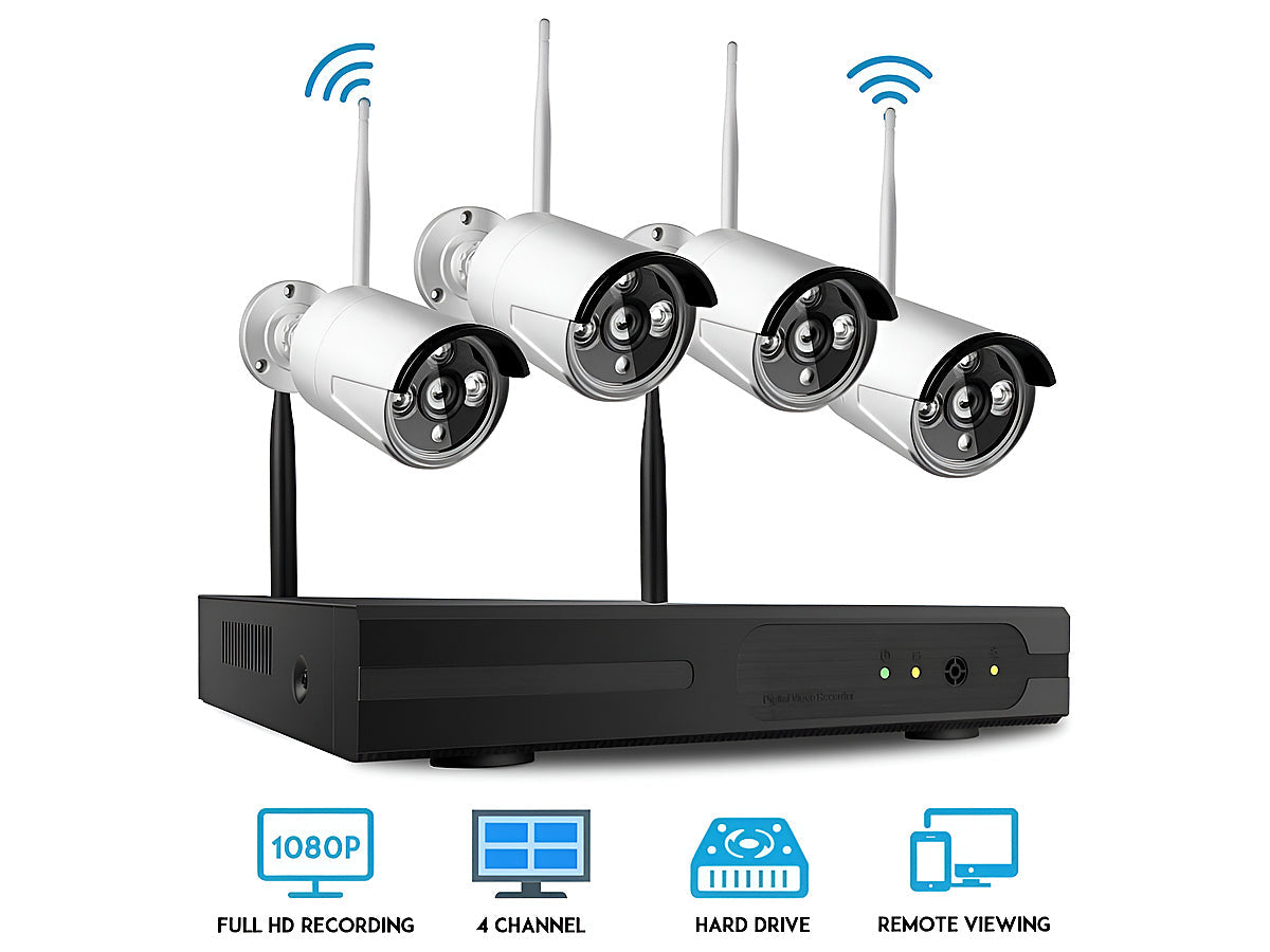 Wireless Security Camera system with 4 Cameras
