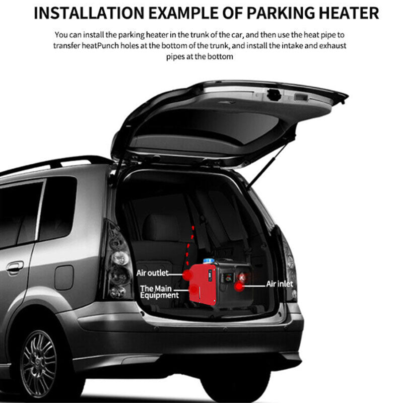 Diesel Air Heater All-in-one 12V 8KW LCD Remote Control for Car RV Indoors machinery