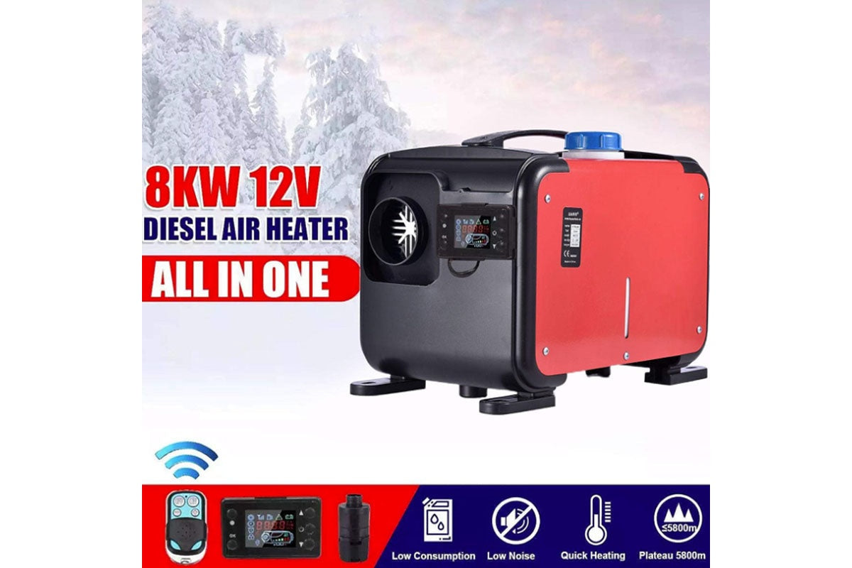 Diesel Air Heater All-in-one 12V 8KW LCD Remote Control for Car RV Indoors machinery