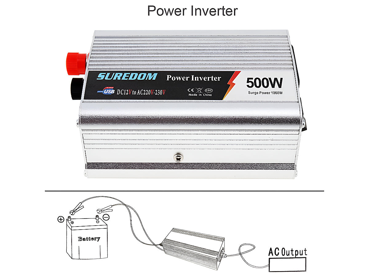 Car inverter 12V to 220V 500W
