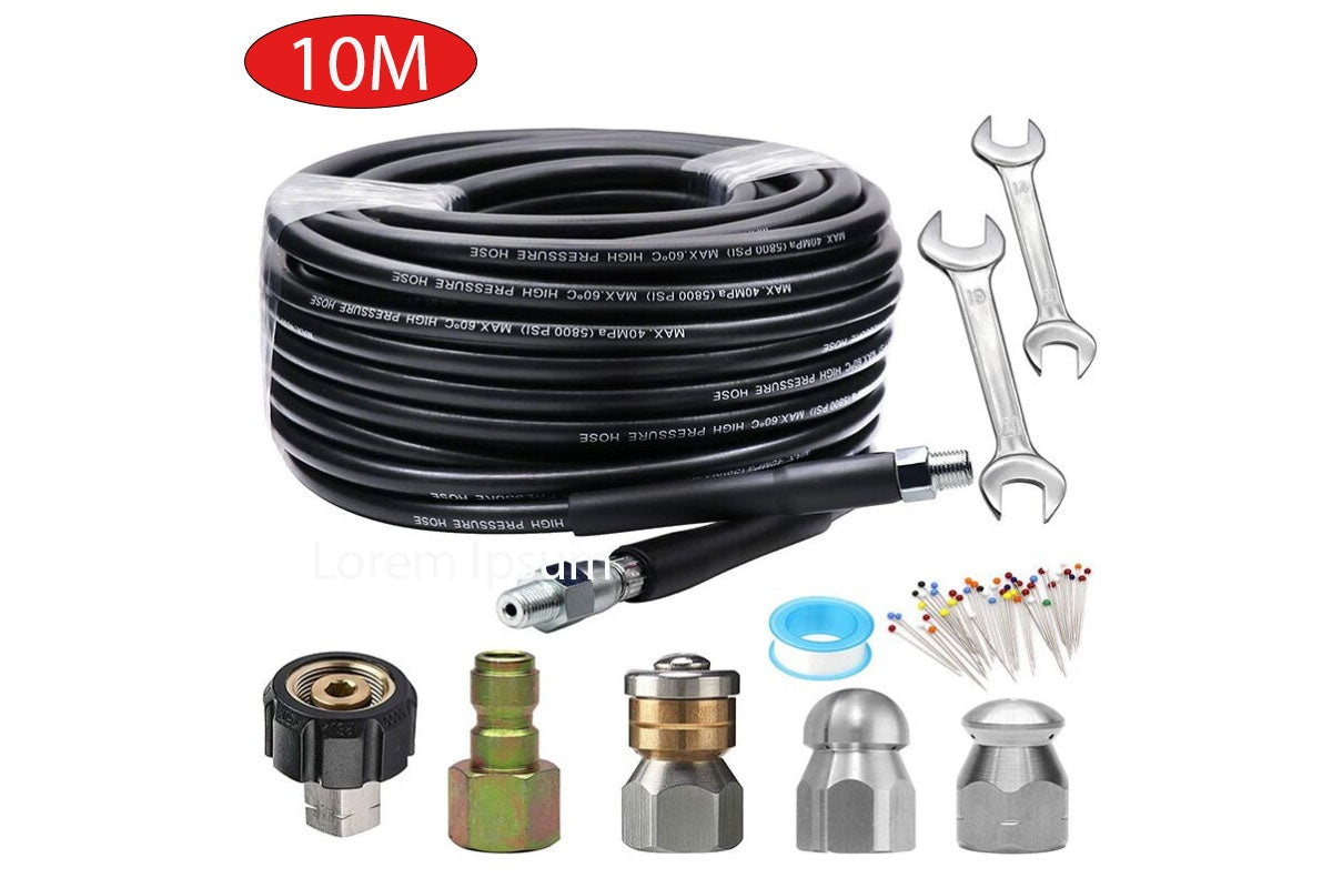Drain/Pipe Cleaning Kit for Pressure Washers 10m