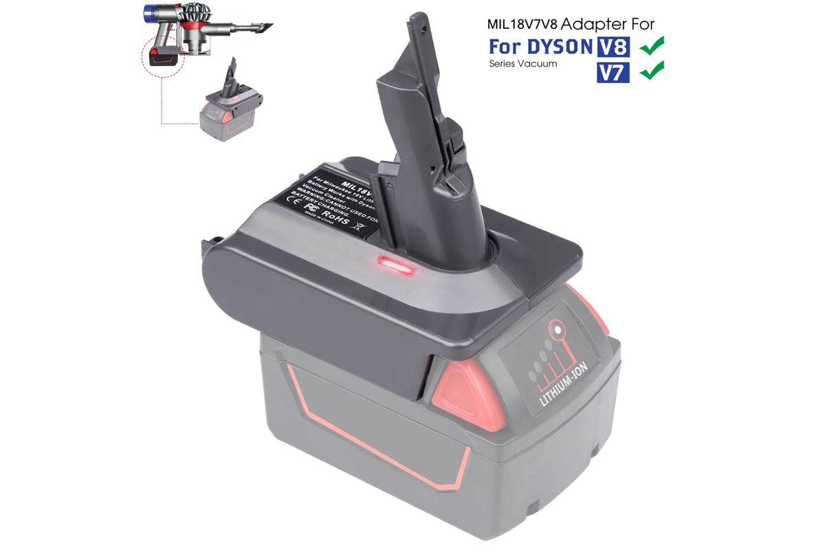 Milwaukee to Dyson Battery V7 / V8 Series Vacuum Cleaner Adapter Converter