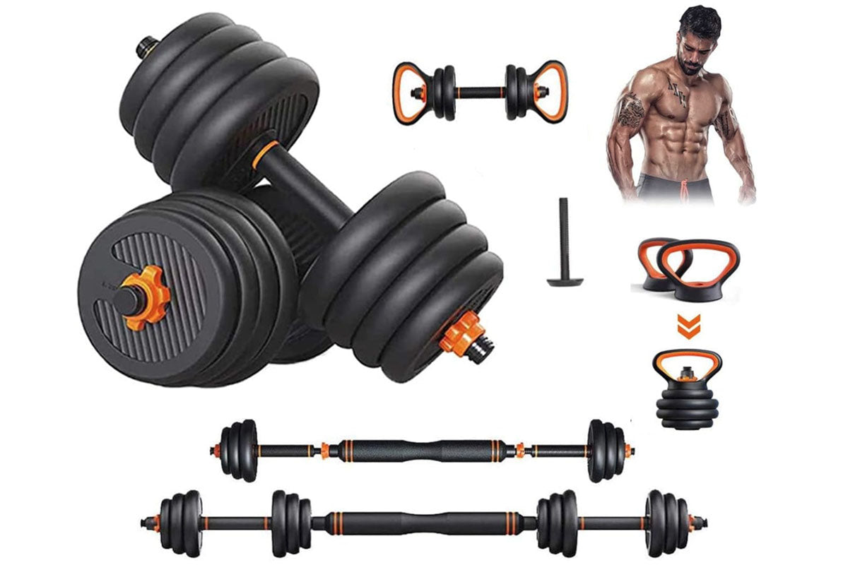 6-in-1 Adjustable Dumbbells Barbell Set (40Kg)