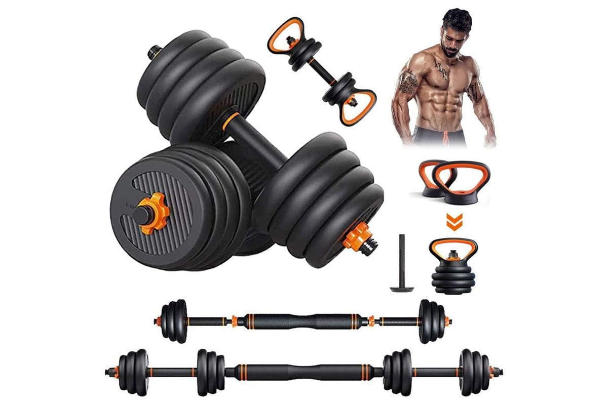 6-in-1 Adjustable Dumbbells Barbell Set (40Kg)