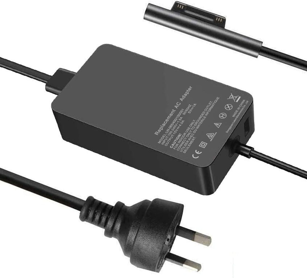 65W Power Adapter Charger for Microsoft Surface Pro X Pro 7 Pro 6 Pro 5 Pro 4 Pro 3 with Wall Plug and 6ft Power Cord