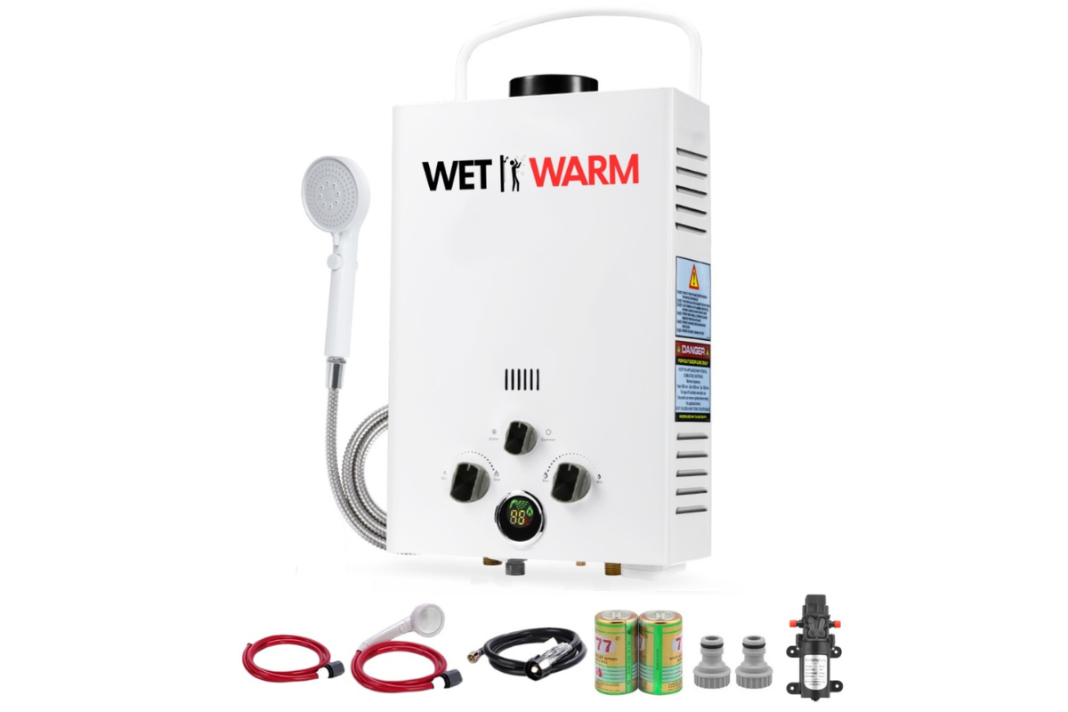 Gas Water heating 8L + 12V Pump