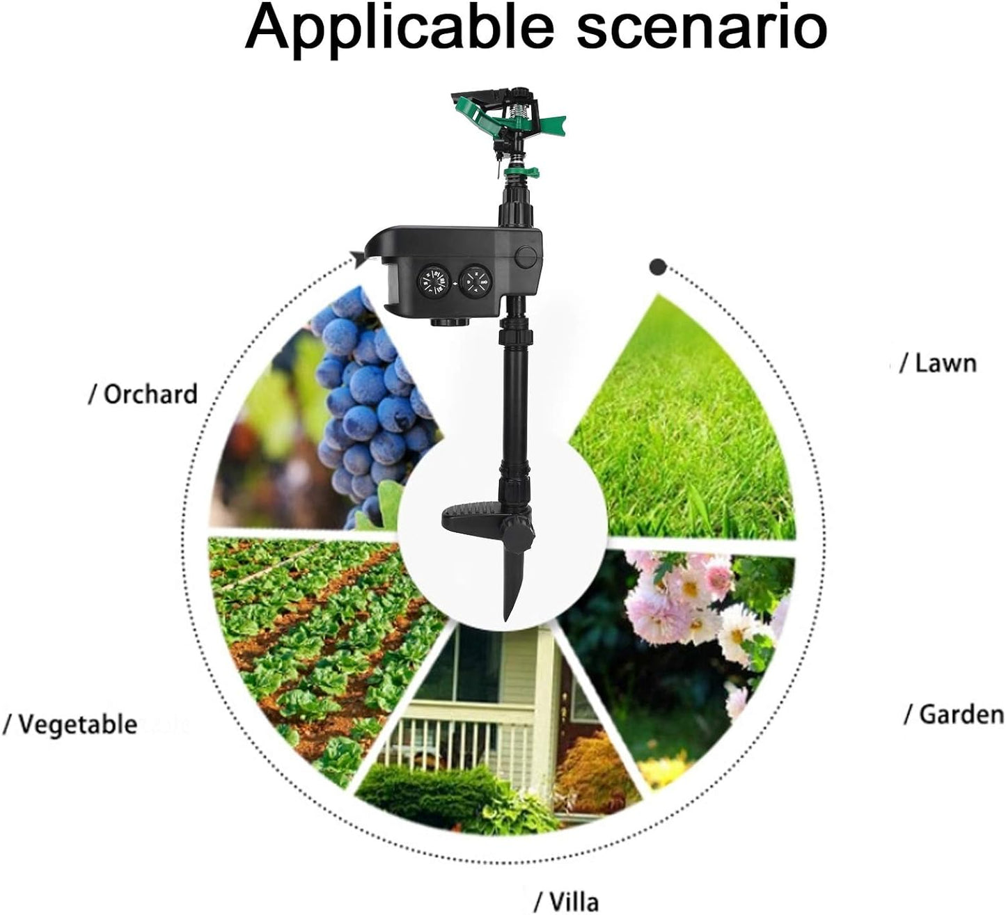 Motion Activated Garden Sprinkler Solar Powered Animal Repeller Water Jet