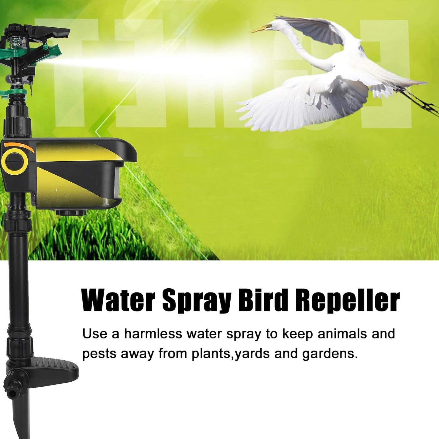 Motion Activated Garden Sprinkler Solar Powered Animal Repeller Water Jet
