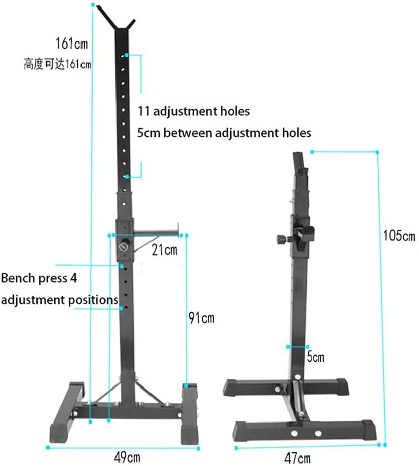 Squat Rack Weight Adjustable Lifting Stand
