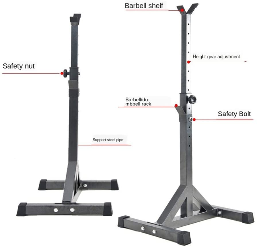 Squat Rack Weight Adjustable Lifting Stand