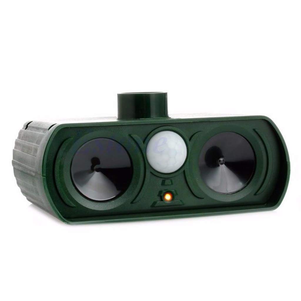 Ultrasonic Solar Powered Insect Animal Repeller PIR Dog Cat Scarer