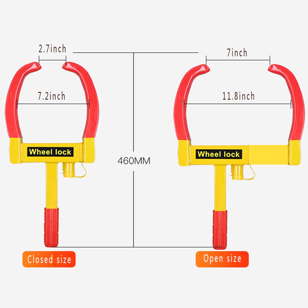Wheel Clamp Heavy Duty Anti- Theft Wheel Lock