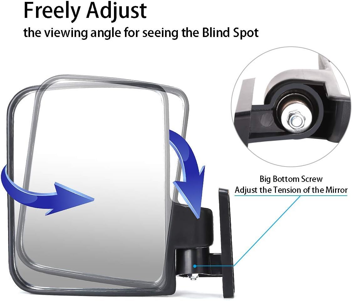 Golf Cart Side Mirrors, Rear View Mirror for Club Car EZGO Yamaha