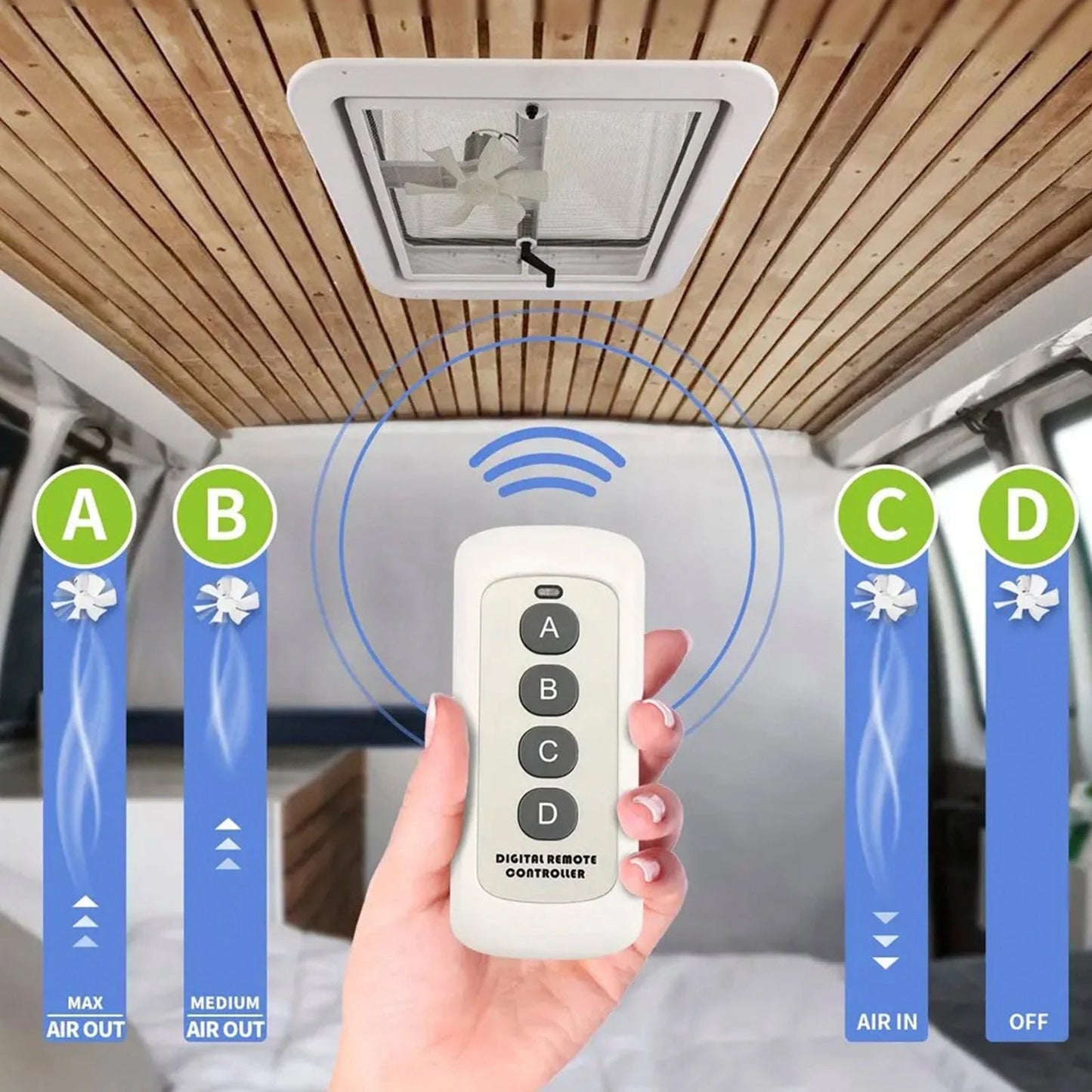 Caravan Roof Vent RV Shower Hatch