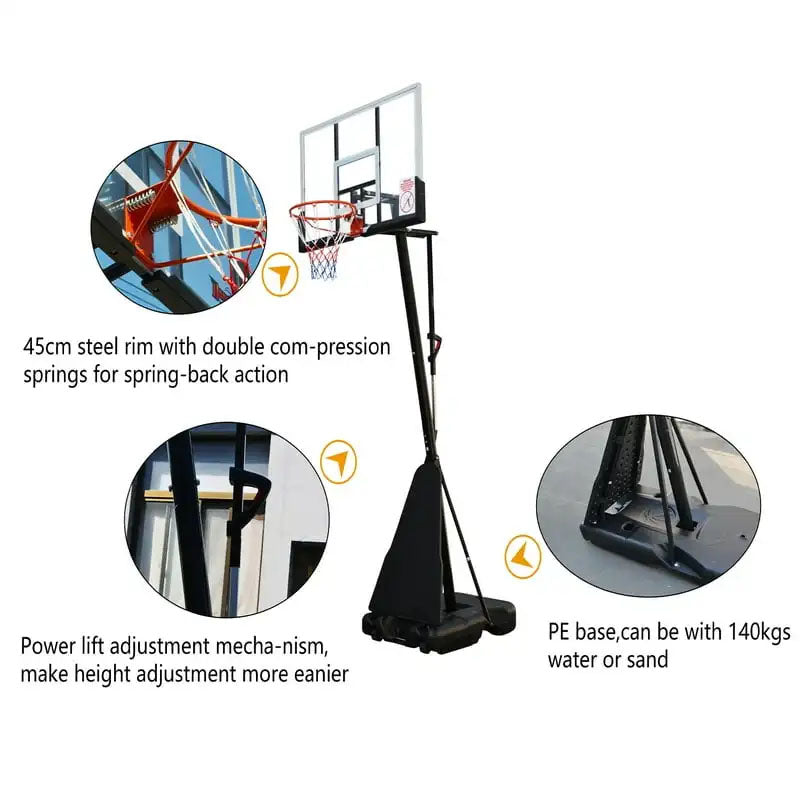 Height Adjustable Portable Basketball Hoop Standop