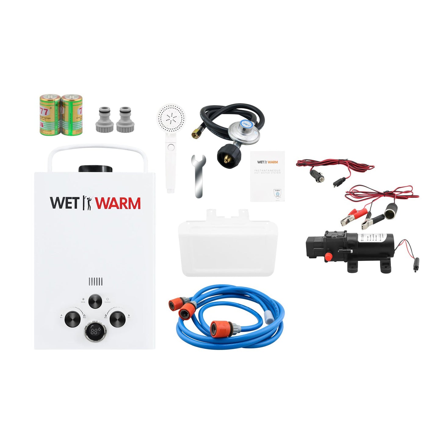Gas Water Warmer 8L + 12V Pump