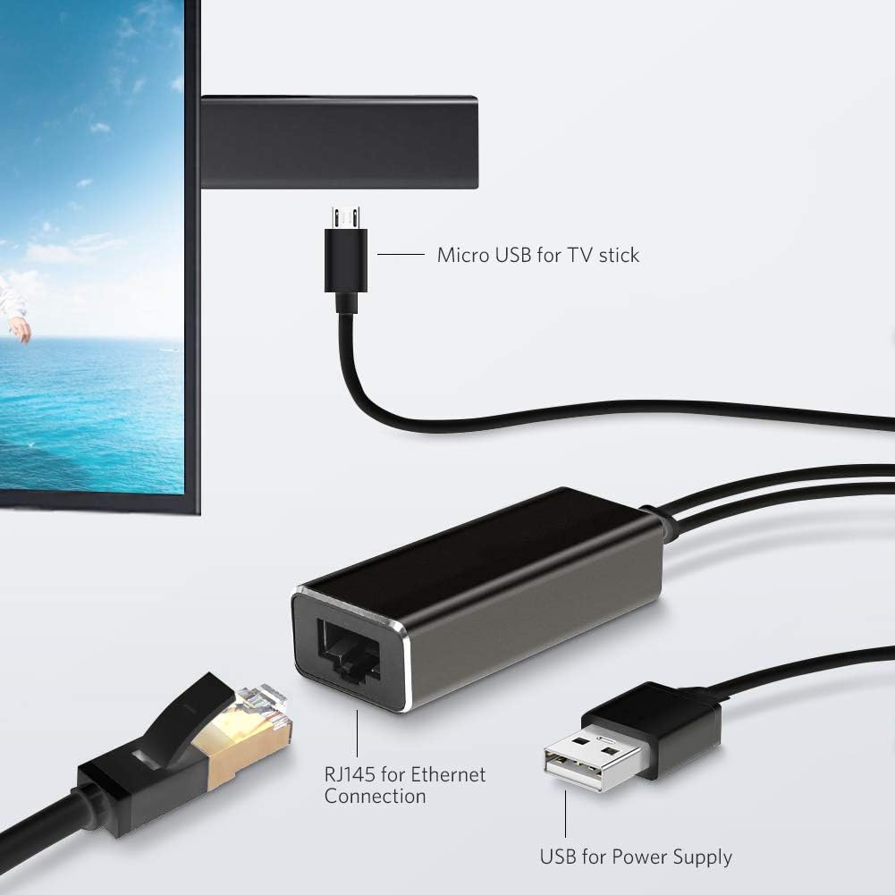 Micro USB to RJ45 Ethernet Adapter