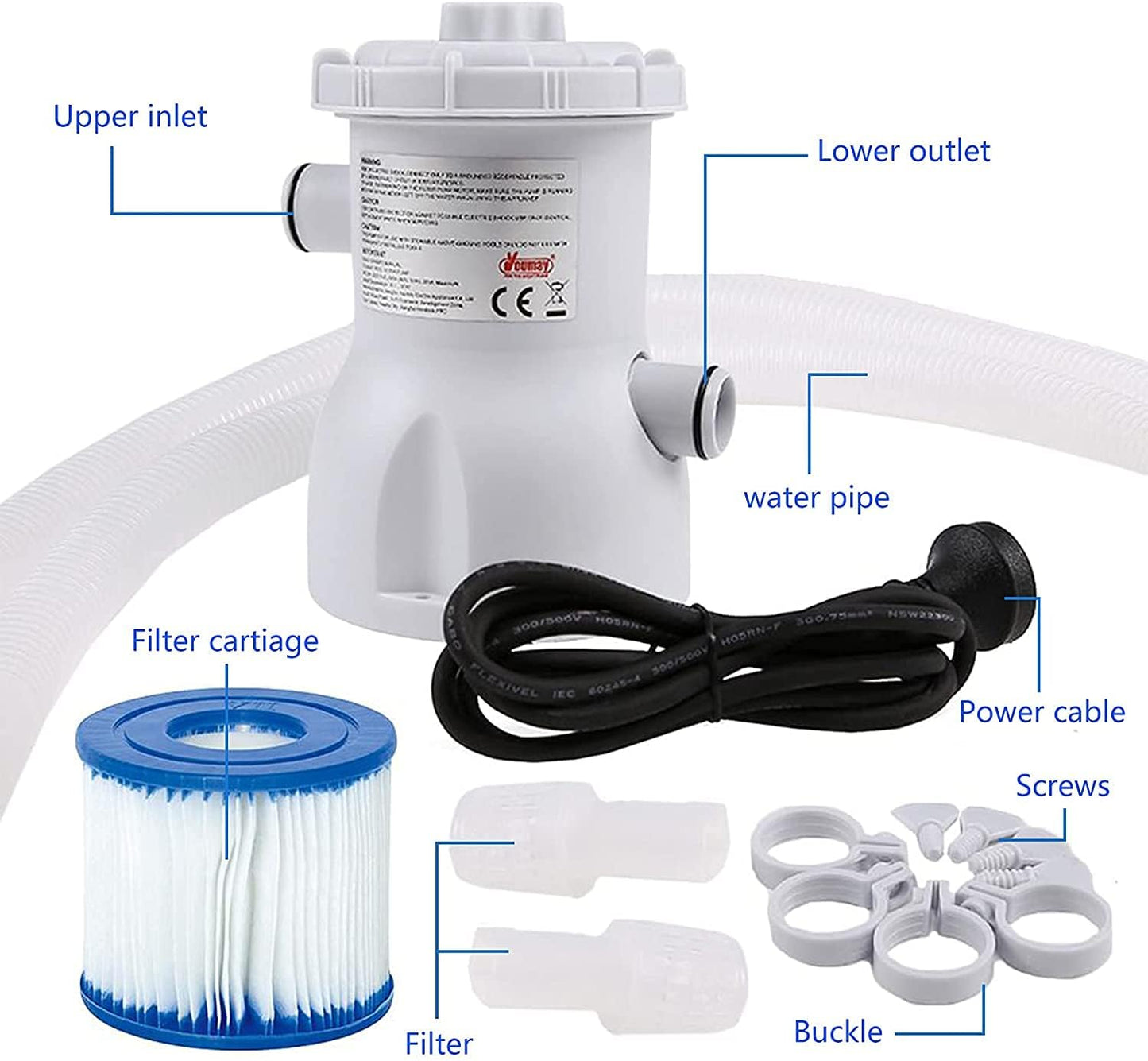 Filter Pump Swimming Pool 330gal 25W 230V