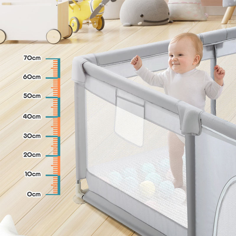 Portable Playpen Fence Gate Wall Fence Barrier Play Gym Mat 150cm